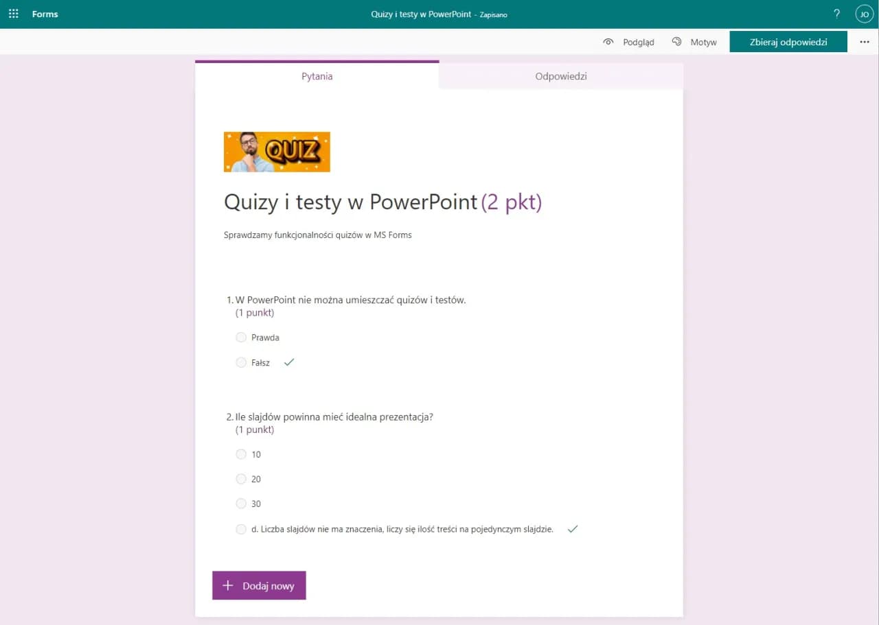 Jak zrobić quiz w PowerPoint i zaangażować uczestników prezentacji Jak zrobić quiz w PowerPoint i zaangażować uczestników prezentacji