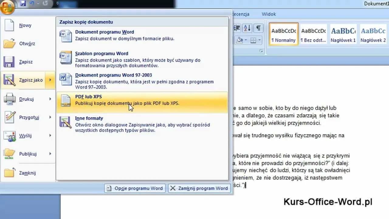 Jak zapisać plik Worda w PDF - proste metody i cenne wskazówki Jak zapisać plik Worda w PDF - proste metody i cenne wskazówki